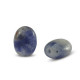 Natural stone bead Sodalite and Microcline oval 8x6mm California blue-white